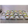 Image 1 : (16) Plastic Flower Design Bowls