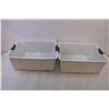 Image 2 : (2) White Baskets+ (14) Yellow Oval Plastic Basket