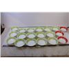 Image 1 : (16) Green Plastic Bowls+ (3) Red Plastic Bowls