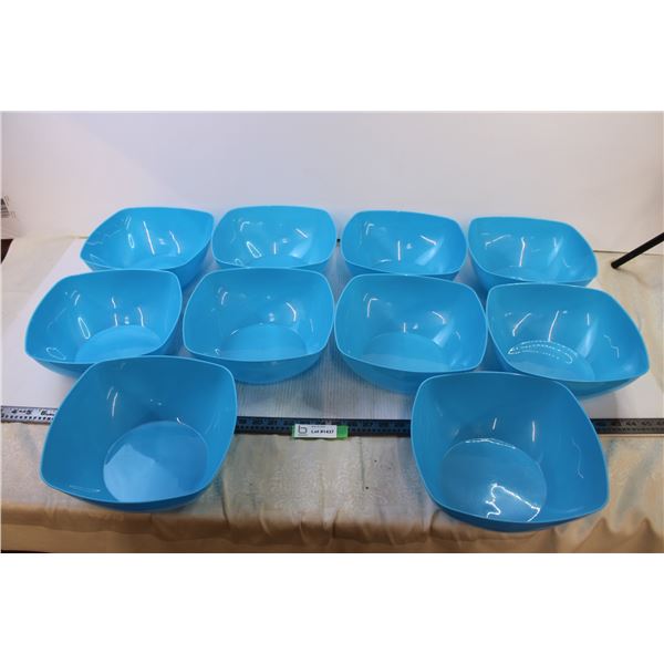 (9) Melamine Square Dinnerware