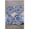 Image 2 : (10) Plastic Blue Flower Plates