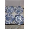 Image 4 : (10) Plastic Blue Flower Plates