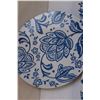 Image 4 : (9) Plastic Blue Flower Plates