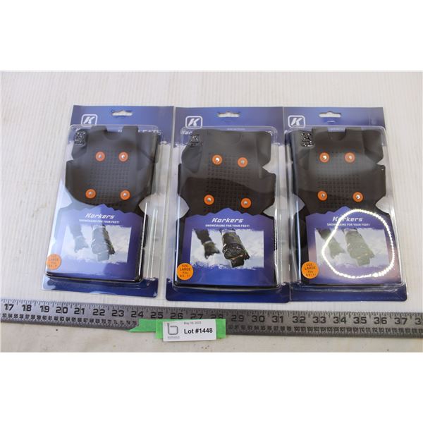 (3) Large Korkers Snow Chains