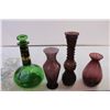 Image 2 : Variety of Vases + (2) Candle holders + Captains Table Whiskey Bottle