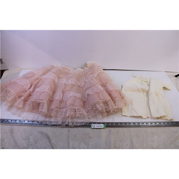 Vintage Baby Clothing + Pink Skirt