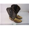 Image 1 : Snakeskin Cowboy Boots-Size 9.5
