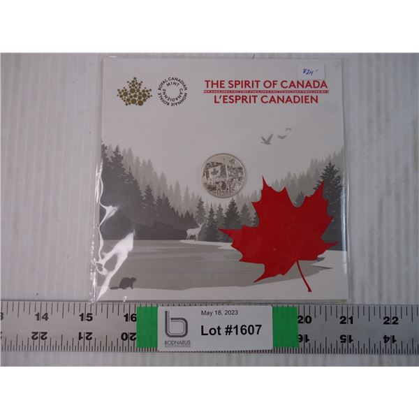 R.C.M. "Spirit of Canada" 2017-99.99% Pure Silver Coin on Card