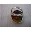Image 4 : Rainbow Solar Quartz 925 Silver Ring-Size 9