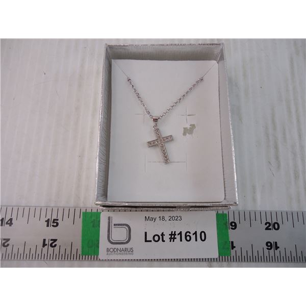 925 Silver Cross Pendant with 20" Silver Chain