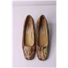 Image 3 : Vintage Expression Gold, Yellow and Brown Heels - Size Women's 38
