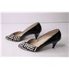 Image 3 : Vintage Enzo Black Patent Kidskin Pumps - Size Women's 7 1/2M