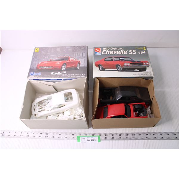 (2) Partially Completed Model Cars - 1970 Chevrolet, 612 Scaglietti