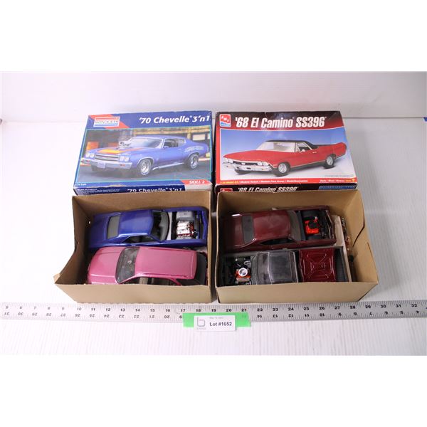 (2) Partially Completed Model Cars - 1968 El Camino, 1970 Chevelle