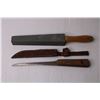 Image 2 : Stone Knife Sharpener and 8" Knife and Sheath