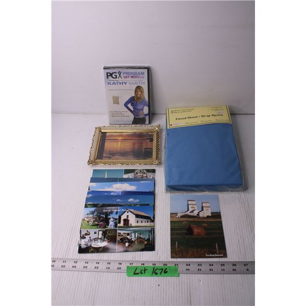 XL Twin Fitted Sheet, Postcards and Misc.