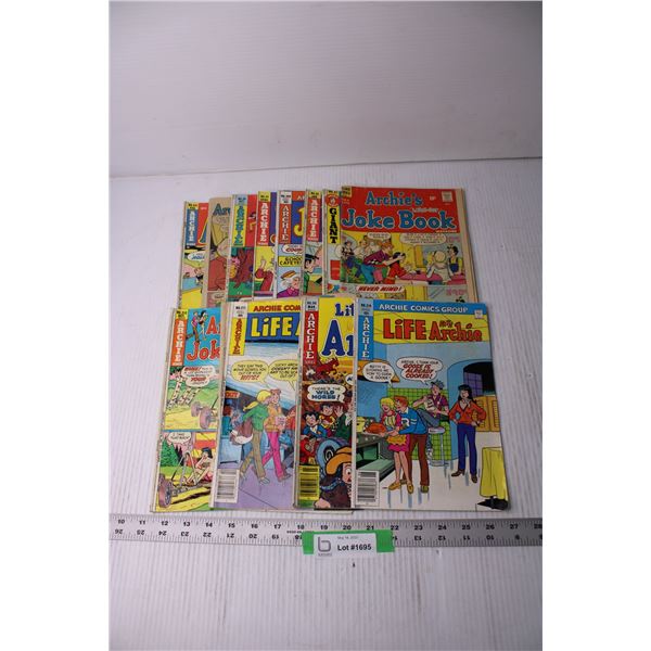 (12) Assorted Vintage Archie Comic Books (One Missing Cover)