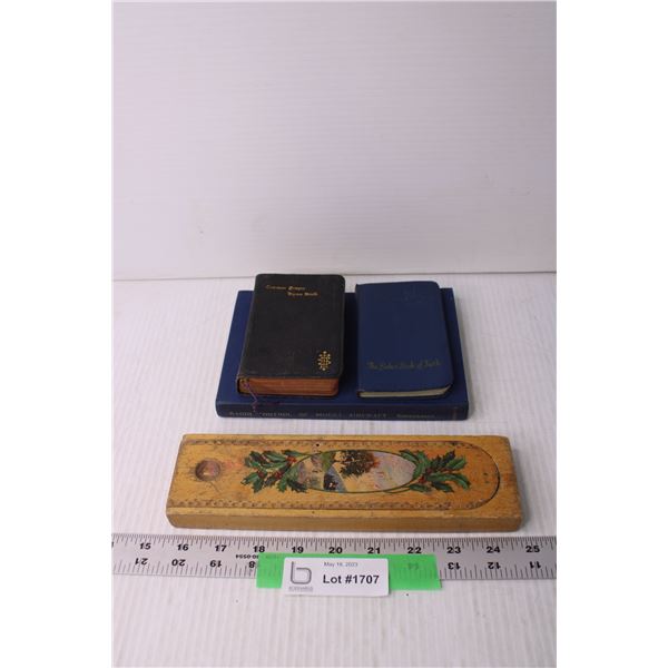 Vintage Prayer Books, Pencil Box and Misc.