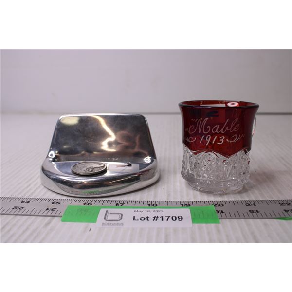 Business Card Holder and Crystal Mug