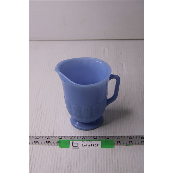 Blue Delphite Pyrex Pitcher (Chip on Edge)