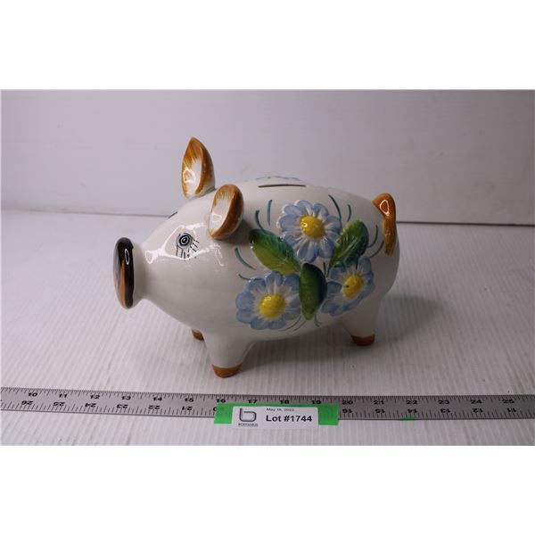 Porcelain Pig Piggy Bank (Missing Stop)