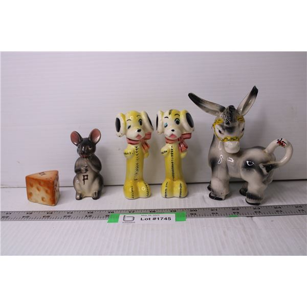 Ceramic Salt and Pepper Shakers and Figurines