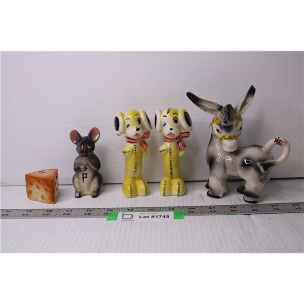 Ceramic Salt and Pepper Shakers and Figurines