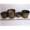 Image 1 : (4) Vintage Brass Plant Pots