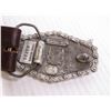 Image 6 : Leather Belt w/Eagle Buckle - Portec Buckle