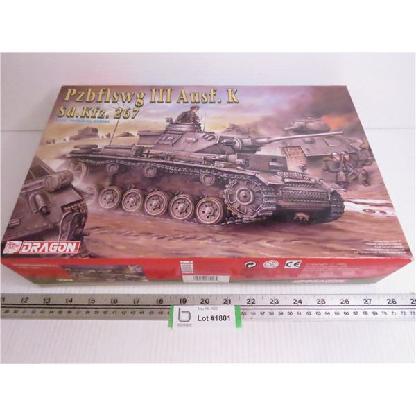 Pzbflswg III Ausf.K Tank Model (box opened unused) 1:35 scale