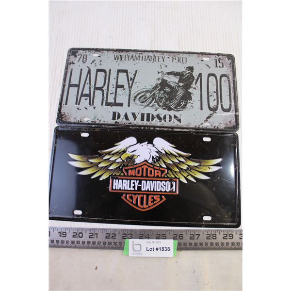 (2) Harley-Davidson License Plates