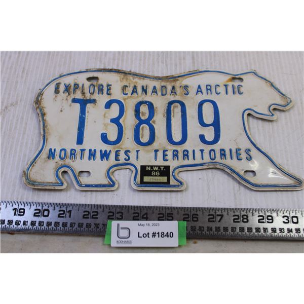 Northwest Territories License Plate