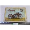 Image 1 : Indian Motorcycle Metal Sign on Wooden Plaque