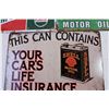 Image 2 : (3) Tin Man Cave Signs (Castrol, Texaco, Shell)