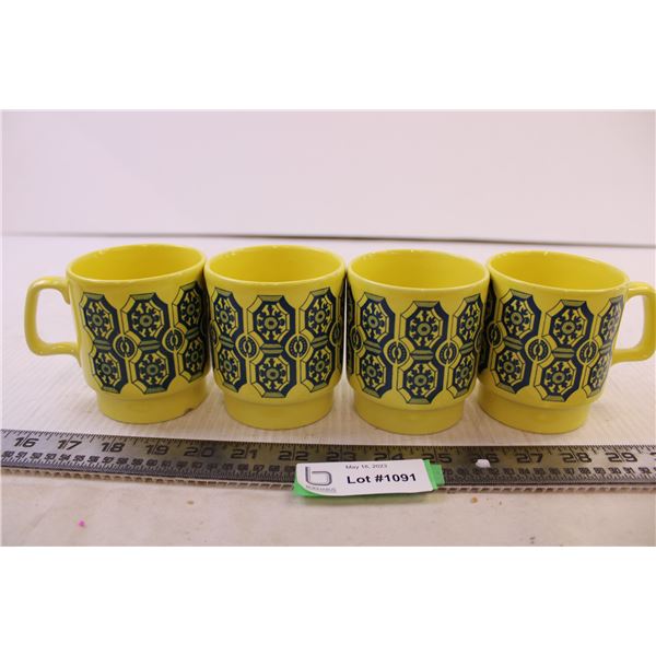 (4) Royal Alma Ironstone Staffordshire Cups