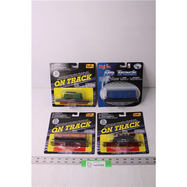 (4) Die Cast Train Cars (NIB)