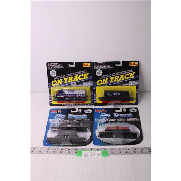 (4) Die Cast Train Cars (NIB)