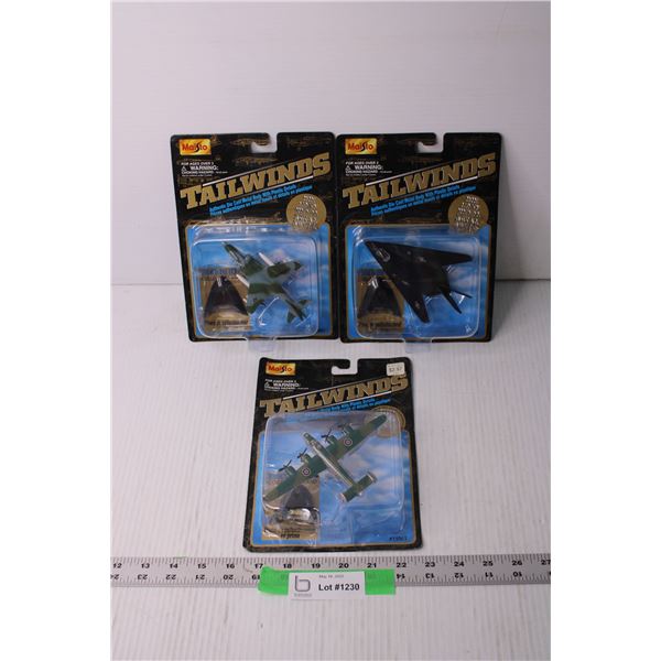 (3) Die Cast Tailwinds Airplanes (NIB)