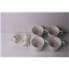 Image 2 : (4) Corelle Mugs and Cat Ornaments