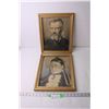Image 1 : (2) Framed Antique Charcoal Portraits