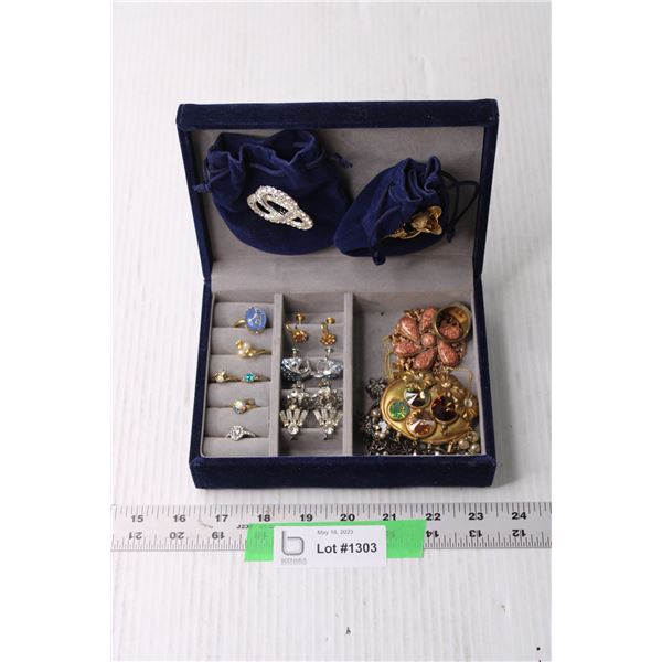 Jewelry Box of Assorted Vintage Jewelry