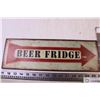 Image 2 : Metal Sign Beer Fridge + Metal Coke Cola Sign