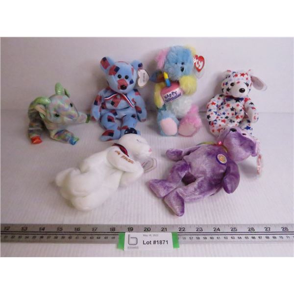 (6) Beanie Babies