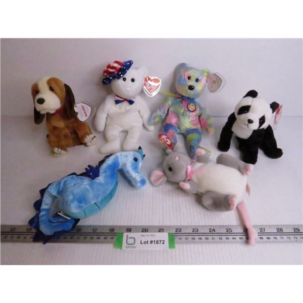 (6) Beanie Babies