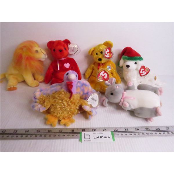 (6) Beanie Babies