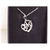 Image 2 : Mom Heart Pendant on Chain (stamped 925)