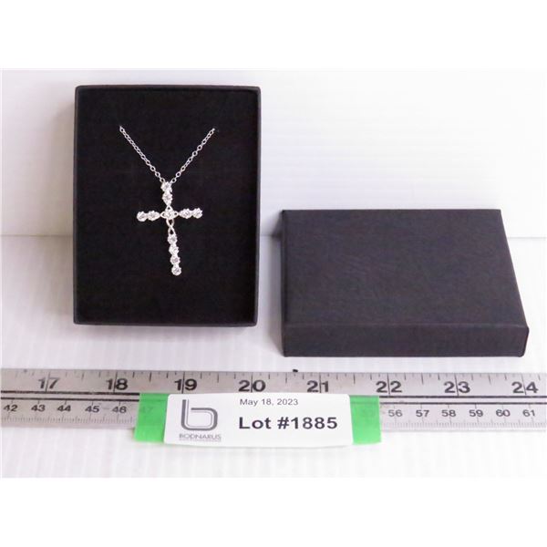 Cross w/Stones on Chain (stamped 925)