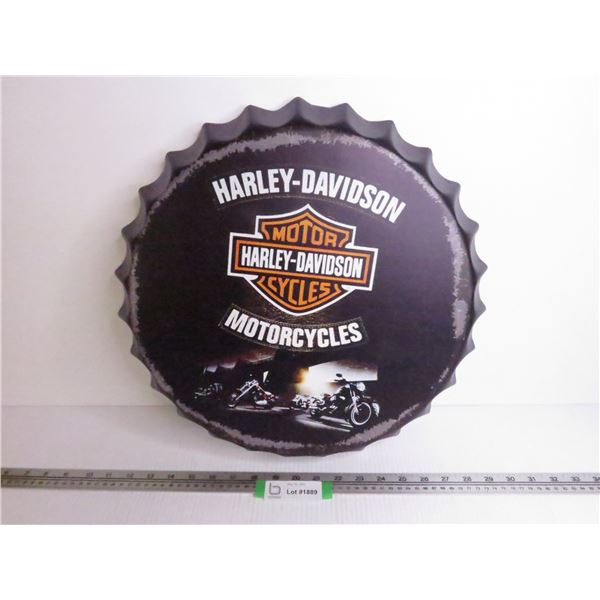 Harley Bottle Cap Sign