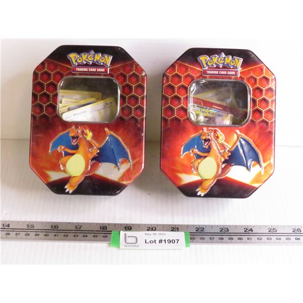 (2) Pokémon Tins w/Cards