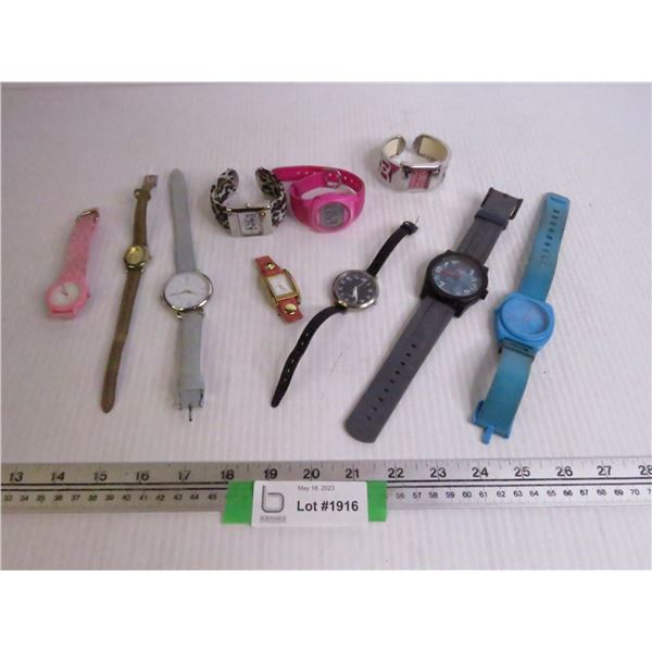 (10) Watches (pink & blue watches are running)